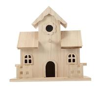 UPKOCH Wooden Bird Nesting Box for Small Birds and Furry Pets Hanging Rustic Birdhouse for Garden and Indoor Decoration Artful Retro Style Breeding Box Suitable for Home Office Shop