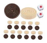 UPKOCH Wooden Board Game Markers Set for Checkers and Chess Replacement Pieces Compatible with Multiple Board Games Educational Tool for Strategic Planning and Cognitive Development