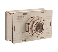 UPKOCH Wooden Camera Model Puzzle Kit - Kids Craft Assembly Toy - Retro Pretend Play Prop - Child Science Brain Teaser - Mechanical Diy Wood Camera Ornament