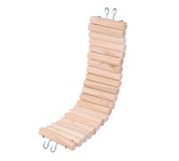 UPKOCH Wooden Chew Ladder Toy Hanging Bridge 7.5x30cm Small Birds Bridge Hamster Mouse Climbing Ladder Pet Cage Accessory for Parrots and Rodents