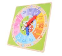 UPKOCH Wooden Clock for Educational Teaching Prop Portable Cognition Learning Tool to Develop Hand Eye Coordination and Logical Thinking Skills