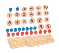 UPKOCH Wooden Counting Toy Boy Girl Math Educational Playthings for Learning Numbers and Basic Calculations in Preschool Classroom
