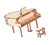 UPKOCH Wooden DIY Piano Puzzle Music Box Assembly Kit Educational Craft Model for Adults Decorative Desktop Ornament and Interactive Art Project