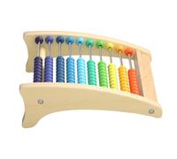 UPKOCH Wooden Educational Abacus for Montessori Math Counting Frame Enhances Calculation Speed Logical Thinking Hand-eye Coordination Learning Tool for Preschool