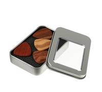 UPKOCH Wooden Guitar Picks Set 4pcs Boxed Folk Guitar Plectrums Electric Acoustic Stringed Instrument Accessories and Bass