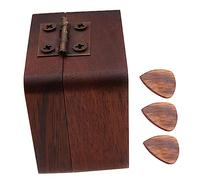 UPKOCH Wooden Guitar Plectrum for Electric Folk Guitar Solid Wood Plectrums Boxed Case for Guitarists Practice Performance