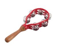 UPKOCH Wooden Jingle Hand Bells Sturdy Red Gourd Shaker for Christmas Music Fun for Preschool Education Lightweight Percussion Instrument for Boy Girl Holiday Parties