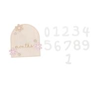 UPKOCH Wooden Milestone Cards with Daisy Flower Accent for Newborn Month Growth Tracking and Photo Announcement Double-Sided Memory Keepsake Plaques for Social Sharing and Family