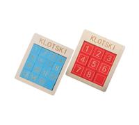 UPKOCH Wooden Number Puzzle Toy Slide for Toddlers Educational Number Cognition Learning Tool Early Development Logic Training Playset 2pcs (9pcs 16pcs