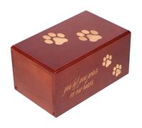 UPKOCH Wooden Pet Ashes Urn Small Rustic Memorial Casket for Dogs Cats Elegant Photo Frame Design Wooden Cremation Container for Beloved Pets