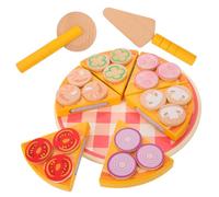 UPKOCH Wooden Pizza Cutting Play for Pretend Kitchen Food Lightweight Educational Roleplay Accessory Safe Creative Cooking Fun Birthday Gift