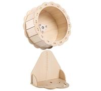 UPKOCH Wooden Silent Hamster Exercise Wheel with Cloud Stand Quiet Running Wheel for Small Pets Squirrel Hedgehog Mice Gerbils Activity Relieves Boredom