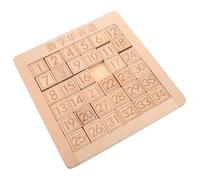 UPKOCH Wooden Sliding Number Puzzle Game for Montessori Educational Brain Teaser Early Learning Mind Puzzle Logical Number Slide Challenge Birthday Travel