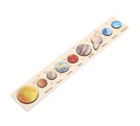 UPKOCH Wooden Solar System Planet Puzzle for Educational Cognitive Matching Board Montessori Space Learning Model Eight Planets Jigsaw Puzzle for Development