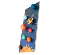 UPKOCH Wooden Solar System Puzzle for Educational Space Planet Match Cognitive Eight Planets Learning Game Motor Skill Development Interactive Play