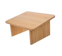 UPKOCH Wooden Step Stool for Adults and Minimalist Multi-use Footrest and Step Stool for Bedroom Kitchen Bathroom Space-Saving Compact Design in Oak Finish for High Beds and Squatting