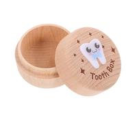 UPKOCH Wooden Tooth Box with Independent Compartments for Teeth and Hair Keepsake Minimalist Organizer for Newborn Memories Suitable for Boys and Modern Storage Case