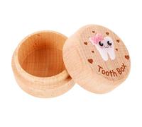 UPKOCH Wooden Tooth Keepsake Box for Compact Tooth Fairy Box Boys Modern Minimalist Design Storage Organizer