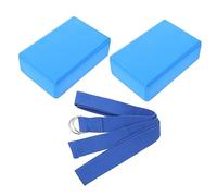 UPKOCH Yoga Bricks and Stretch Belt Set Essential Yoga Props for Fitness Exercise and Physical Therapy Durable and Portable for Beginners and Enthusiasts