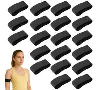 UPKUNO 20 Pcs Captains Armband, Black Arm Bands, Ideal for Football, Basketball,Cycling and Shooting. Also,a Fitting Accessory for Funeral Condolences