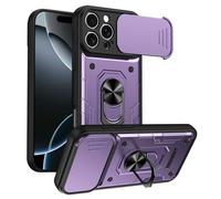 UPLAI Armor Case for HONOR Magic 7 Lite 5G with Slide Camera Protector & Rotating Ring Kickstand, Military Grade Drop & Outdoor Shockproof Protection Cover, Purple