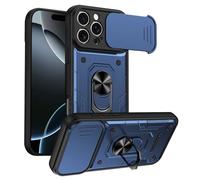 UPLAI Armor Case for HONOR Magic 7 Lite 5G with Slide Camera Protector & Rotating Ring Kickstand, Military Grade Drop & Outdoor Shockproof Protection Cover, Blue