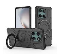 UPLAI Armor Case for Motorola Edge 60 Pro, Military Grade Shockproof Magnetic Cover with Metal Kickstand, PC + TPU Bumper Fashion Durable Phone Case. Black