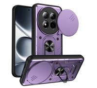 UPLAI Armor Case for Xiaomi Redmi Note 15 5G with Slide Camera Protector & Rotating Ring Kickstand, Military Grade Drop & Outdoor Shockproof Protection Cover, Purple