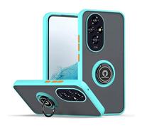 UPLAI Case for Honor 200, Ultra Thin Shockproof Cover with Magnetic Ring Holder, Premium PC + TPU Bumper Stylish Translucent Frosted Cover.(Sky Blue)