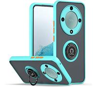 UPLAI Case for Honor Magic 5 Lite 5G (Magic5 Lite), Ultra Thin Shockproof Cover with Magnetic Ring Holder, Premium PC + TPU Bumper Stylish Translucent Frosted Cover.(Sky Blue)