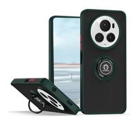 UPLAI Case for Honor Magic 6 Pro (Magic6 Pro), Ultra Thin Shockproof Cover with Magnetic Ring Holder, Premium PC + TPU Bumper Stylish Translucent Frosted Cover.(Dark Green)