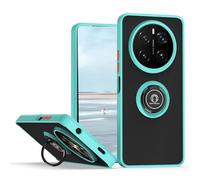 UPLAI Case for Honor Magic 7 Pro (Magic7 Pro), Ultra Thin Shockproof Cover with Magnetic Ring Holder, Premium PC + TPU Bumper Stylish Translucent Frosted Cover.(Sky Blue)