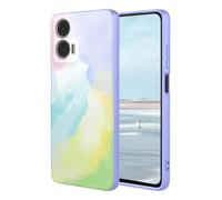 UPLAI Case for Motorola Moto E14 / Moto G24 / Moto G04, Ultra Thin Silky Liquid Silicone Shockproof Cover with Premium Fiber Lining, Fashion 3D Painting Pattern Cute Case. P7