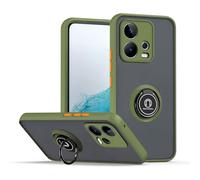 UPLAI Case for Motorola Moto G72, Ultra Thin Shockproof Cover with Magnetic Ring Holder, Premium PC + TPU Bumper Stylish Translucent Frosted Cover.(Army Green)
