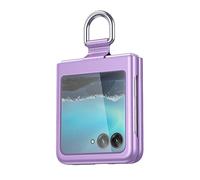 UPLAI Case for Motorola Razr 60 Ultra, Ultra Thin Shockproof Hard PC Cover with Ring, Anti-Scratch Stylish Matte Portable Fold Case Cover.Purple