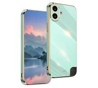 UPLAI Case for Nothing CMF Phone 1, Ultra Thin Shockproof Protection Cover with Electroplating Design, Premium TPU Bumper and Soft Silicone Stylish Durable Cover.(Green)