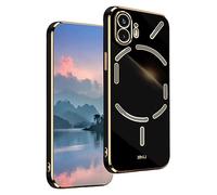 UPLAI Case for Nothing Phone (2), Ultra Thin Shockproof Protection Cover with Electroplating Design, Premium TPU Bumper and Soft Silicone Stylish Durable Cover.(Black)