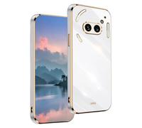 UPLAI Case for Nothing Phone (2a) 5G, Ultra Thin Shockproof Protection Cover with Electroplating Design, Premium TPU Bumper and Soft Silicone Stylish Durable Cover.(White)