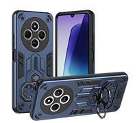 UPLAI Case for Nothing Phone (3a) Pro, Military Grade Shockproof Armor Cover with Ring Metal Kickstand, Ultra Thin PC + TPU Bumper Durable Phone Case.Dark Blue