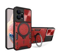 UPLAI Case for Nothing Phone (4a) Pro 5G, Ultra Thin Shockproof Armor Silicone Cover with Slide Camera Cover and Magnetic Hidden Bracket, Premium PC+TPU Durable Cover.Red