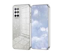 UPLAI Case for OnePlus 8T 5G, Ultra Thin Shockproof Cover with Gradient Color Shining Card and Electroplated Bumper, Premium Soft Silicone Elegant Cover.Silver