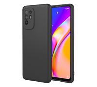 UPLAI Case for OPPO A94 5G/OPPO A95 5G/Reno6 Z/Reno5 Z, Ultra Thin Silky Liquid Silicone Shockproof Cover with Premium Fiber Lining, Soft TPU Fashion Elegant Case. Black