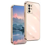 UPLAI Case for OPPO A94 5G, Ultra Thin Shockproof Protection Cover with Electroplating Design, Premium TPU Bumper and Soft Silicone Stylish Durable Cover.(Pink)