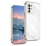 UPLAI Case for OPPO A94 5G, Ultra Thin Shockproof Protection Cover with Electroplating Design, Premium TPU Bumper and Soft Silicone Stylish Durable Cover.(White)