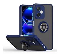 UPLAI Case for Realme C71, Ultra Thin Shockproof Cover with Magnetic Ring Holder, Premium PC + TPU Bumper Stylish Translucent Frosted Cover.(Royal Blue)