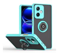 UPLAI Case for Samsung Galaxy A07 4G, Ultra Thin Shockproof Cover with Magnetic Ring Holder, Premium PC + TPU Bumper Stylish Translucent Frosted Cover.(Sky Blue)