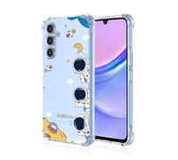 UPLAI Case for Samsung Galaxy S24 Plus, Ultra Thin Soft TPU Silicone Bumper Shockproof Cover with 3D Painting Pattern, Elegant Simple Cute Transparent Case.Astronaut