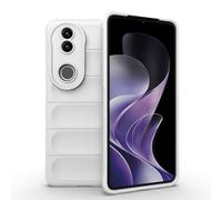 UPLAI Case for Vivo V50 5G / V50e 5G / S20 / Vivo T4R Liquid Slim Silicone Cover Scratch-Resistant Microfiber Lining Solid Color Matte TPU Full Body Protective Shockproof, White