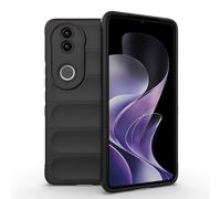 UPLAI Case for Vivo V50 5G / V50e 5G / S20 / Vivo T4R Liquid Slim Silicone Cover Scratch-Resistant Microfiber Lining Solid Color Matte TPU Full Body Protective Shockproof, Black