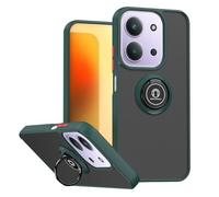 UPLAI Case for Xiaomi Poco X8 Pro Max, Ultra Thin Shockproof Cover with Magnetic Ring Holder, Premium PC + TPU Bumper Stylish Translucent Frosted Cover.(Dark Green)